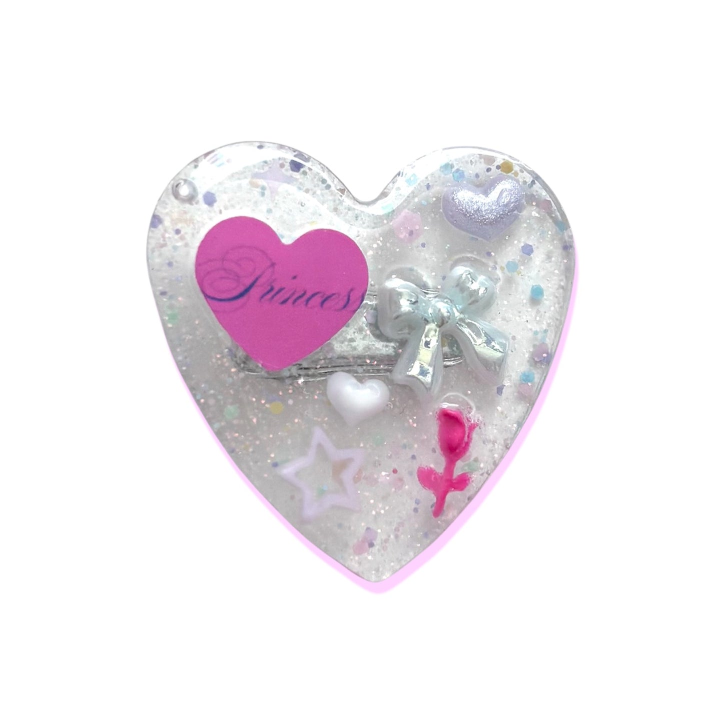 “PRINCESS” HEART HAIR CLIP