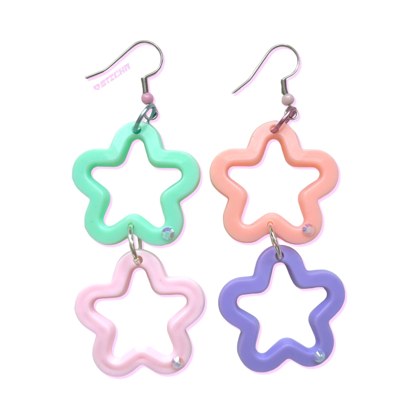 STAR DIAMANTÉ EARRINGS