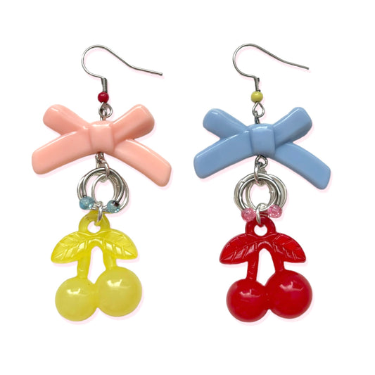 CHERRY BOW EARRINGS