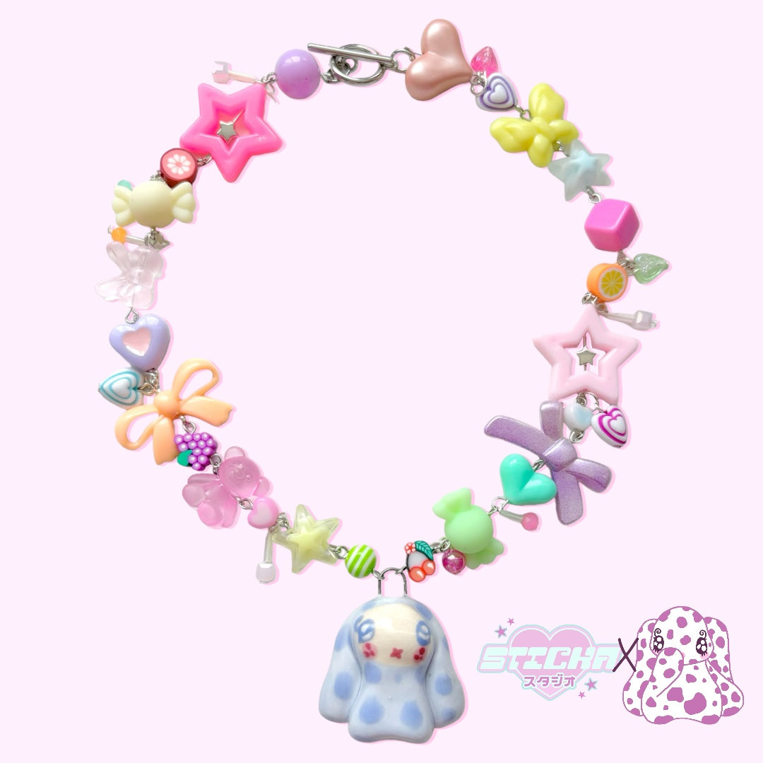 CHERRY CIRCUS PUPPY NECKLACE