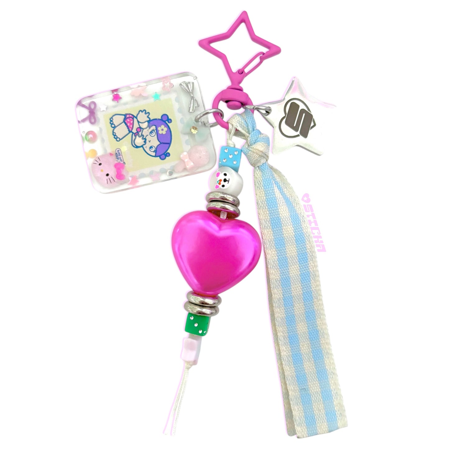 RIBBON CONFETTI BAG CHARM #3