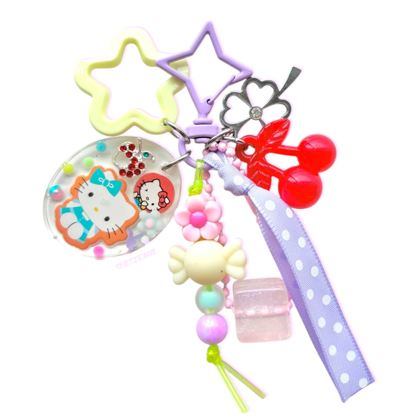 RIBBON CONFETTI BAG CHARM #4